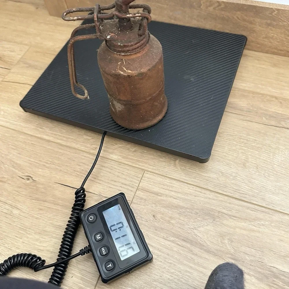 Antique Symons Copper Oil Can Rocanvilla‎ Saskatchewan Canada Industrial Decor